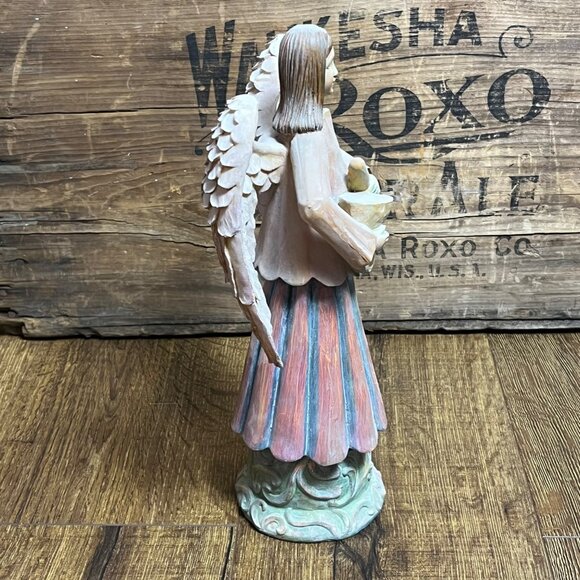 Old Time Pottery Decor 3 Angels w/ Instruments Figurines Polystone 12" - Picture 15 of 16